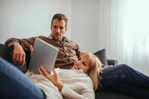 Comfortable and connected Foto stock