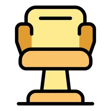 Comfortable barber chair standing in an empty barbershop Stock Illustration