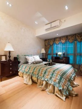 Comfortable bedroom Stock Photos