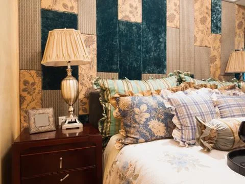 Comfortable bedroom Stock Photos
