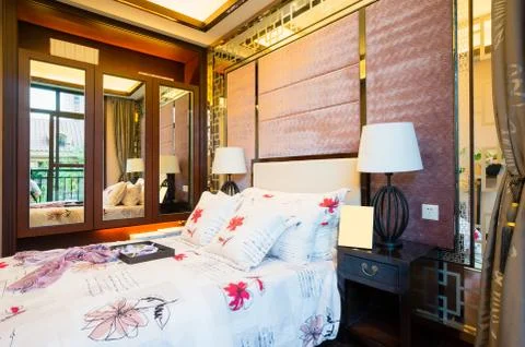 Comfortable bedroom Stock Photos