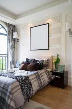 Comfortable bedroom Stock Photos