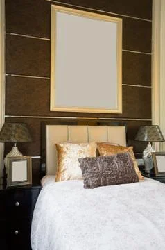 Comfortable bedroom Stock Photos