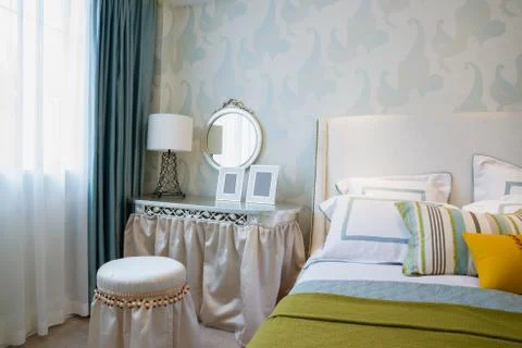 Comfortable bedroom Stock Photos