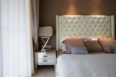 Comfortable bedroom Stock Photos