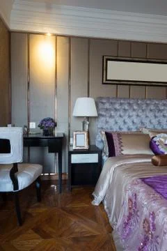 Comfortable bedroom Stock Photos