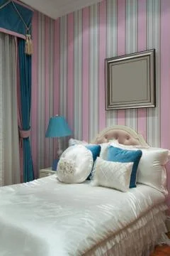 Comfortable bedroom Stock Photos