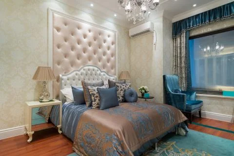 Comfortable bedroom Stock Photos