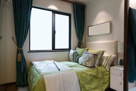 Comfortable bedroom Stock Photos