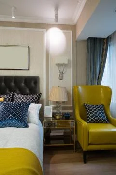 Comfortable bedroom Stock Photos