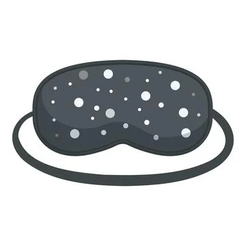 Comfortable black sleeping eye mask with white dots for sleeping well 스톡 일러스트