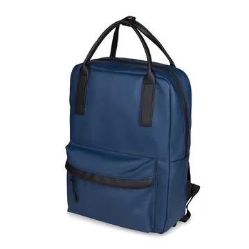 Comfortable blue backpack Stock Photos