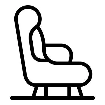 Comfortable booster seat protecting young children during car rides Stock Illustration