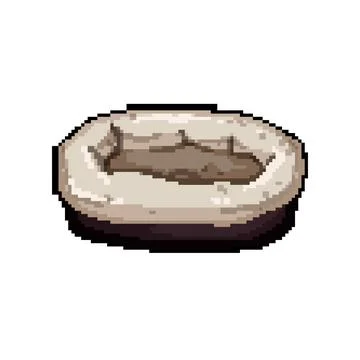 Comfortable cat house pixel art vector illustration Stock Illustration