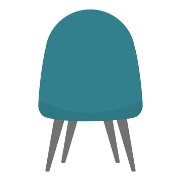 Comfortable chair, interior design element for living room or cabinet, back view Stock Illustration