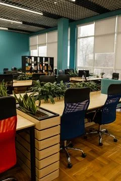 Comfortable co-working space. Interior of modern office Stock-Fotos