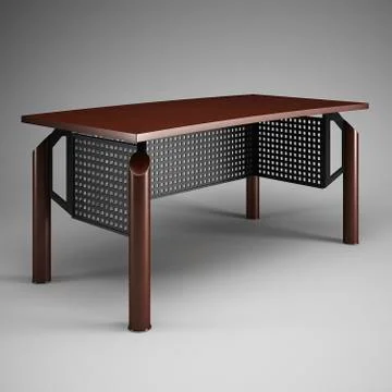 Comfortable Desk for the office. 3D visualization. Stock Illustration
