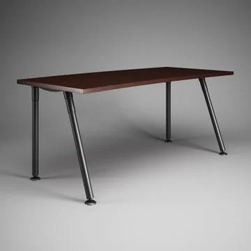 Comfortable Desk for the office. 3D visualization. Stock Illustration