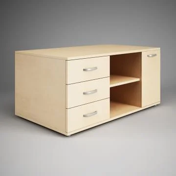 Comfortable Desk for the office. 3D visualization. Stock Illustration