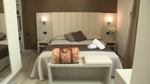 A comfortable double room Stock Footage 61677367