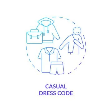 Comfortable dress code concept icon Stock Illustration