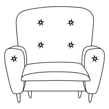Comfortable home chair design vector illustrator Stock Illustration