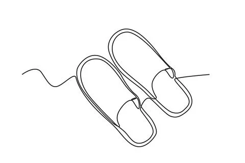 A comfortable hotel slipper Stock Illustration