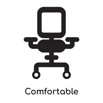 Comfortable icon isolated on white background Stock Illustration