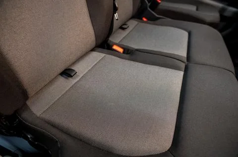 Comfortable interior of a passenger bus with soft seats Stock-Fotos