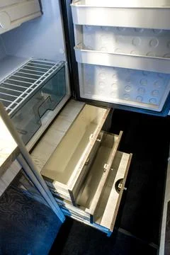 Comfortable interior of a passenger bus with soft seats 스톡 사진