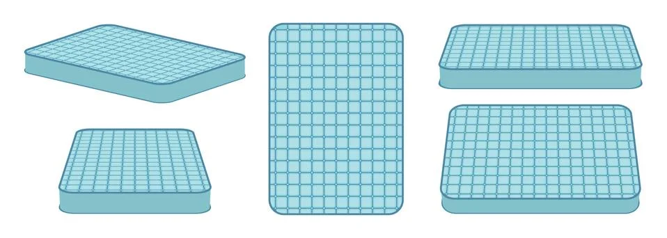 Comfortable mattress for sleeping in different position Illustrazione stock