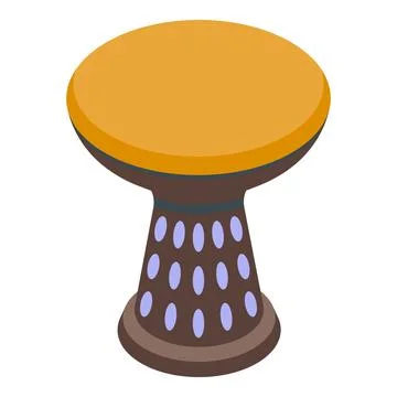 Comfortable padded stool with modern design is waiting in an empty room Stock Illustration