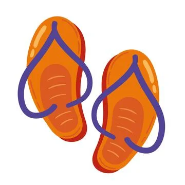 Comfortable pair of sandals Stock Illustration