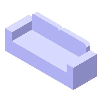 Comfortable purple sofa representing relaxing home interior design Stock Illustration