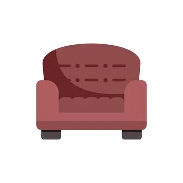 Comfortable red sofa providing relaxation and style for living room Stock Illustration