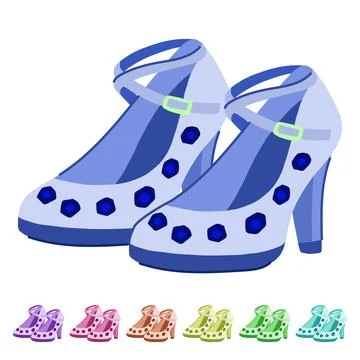 Comfortable shoes wedding vector cartoon graphic Stock Illustration