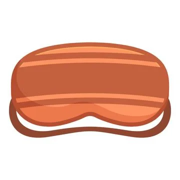 Comfortable sleep mask with orange stripes for sleeping well Stock Illustration