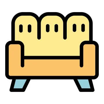 Comfortable sofa representing relaxation and home interior design Stock Illustration