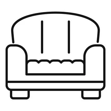 Comfortable sofa with soft cushions for relaxing at home Stock Illustration
