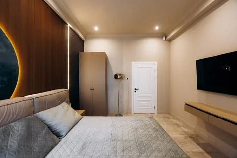 Comfortable space featuring rustic accents and soft illumination Stock Photos