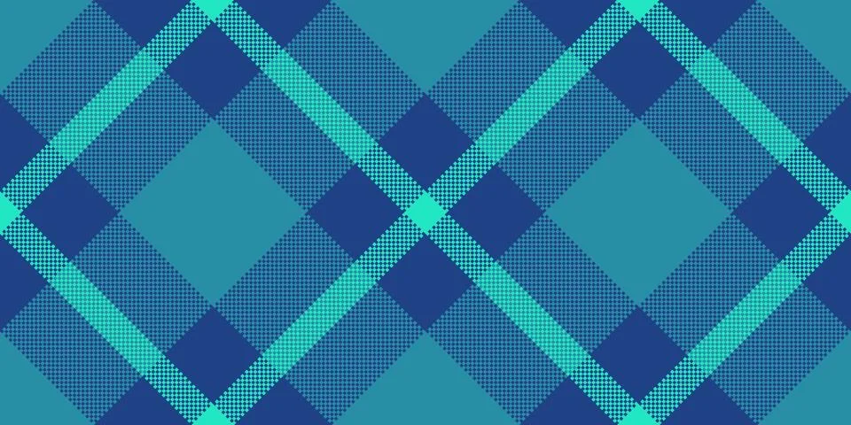 Comfortable vector seamless pattern, 50s tartan textile check. Bedroom text.. Illustrazione stock