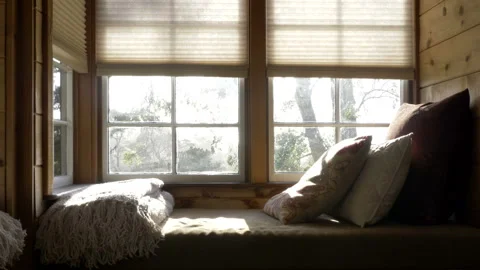 Comfortable Window Seat Stock Footage 195873322