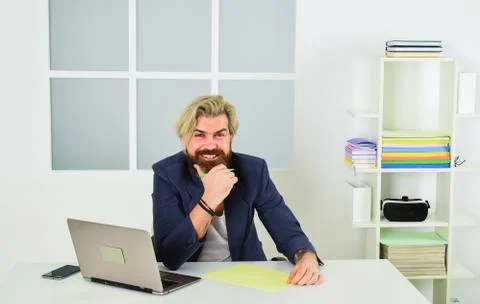 Comfortable workplace. Developer work computer. Social networks communication 스톡 사진