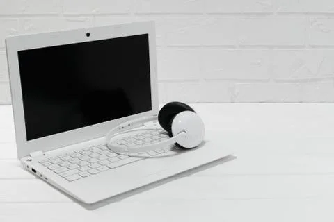 Comfortable workplace office for work or education in quarantine time - home Stock Photos