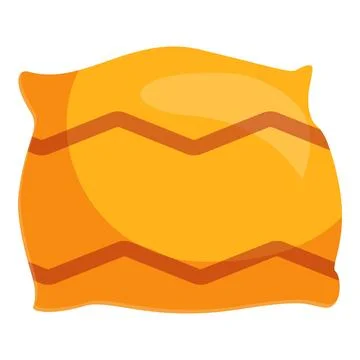 Comfortable yellow pillow providing restful sleep 스톡 일러스트