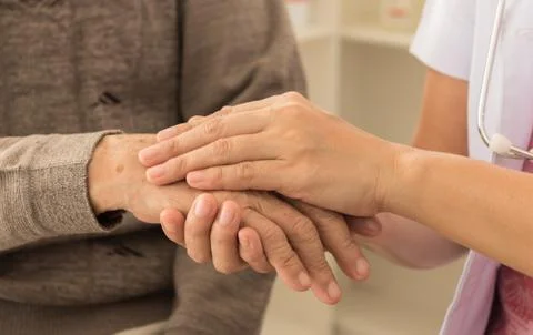 Comforting hands Stock Photos