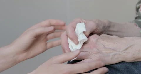 Comforting senior hands Stock-Footage 50237791