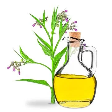 Comfrey oil Stock Photos