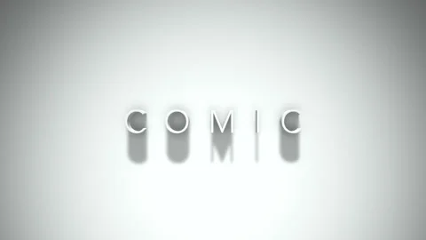 Comic 3D title animation with shadows on a white background Video stock 297388648