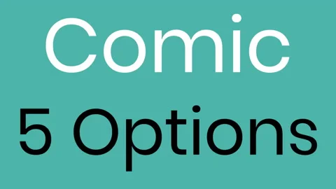 Comic 5 Options text and retro speech bubbles against green background Video stock 138099686